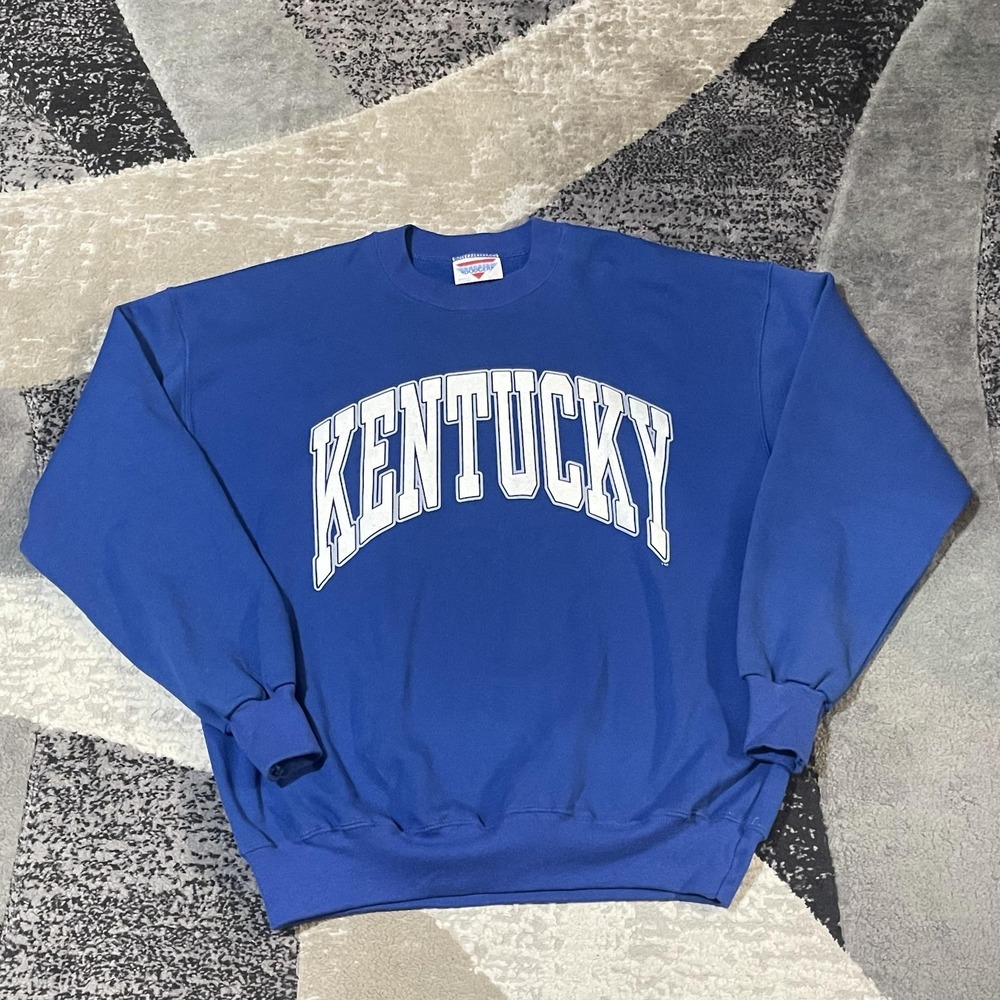 Vintage‎ Kentucky Wildcats Sweatshirt Men Large Blue Dodger Pullover USA College